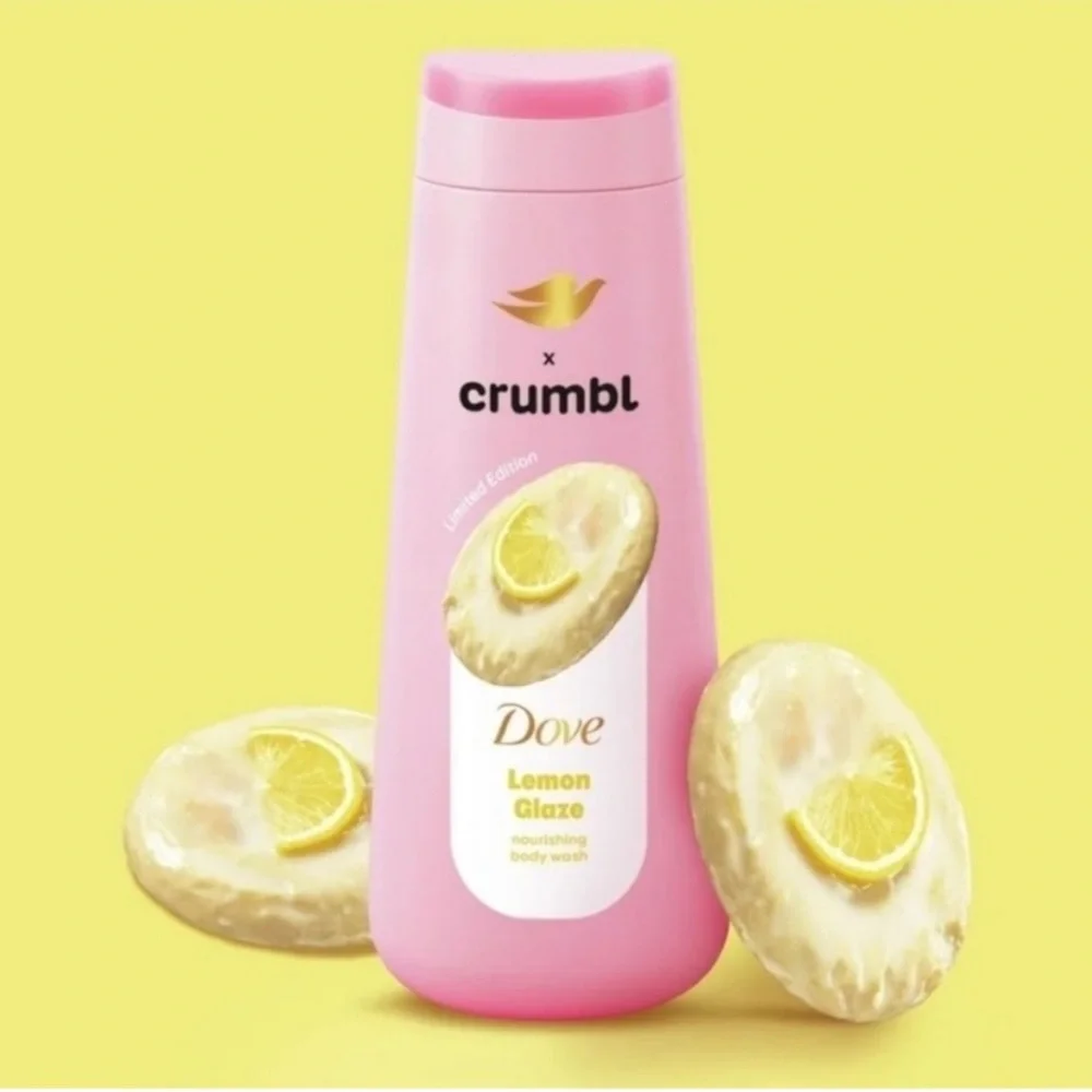 Limited Edition Dove X Crumbl Lemon 🍋 Glaze  Nourishing Body Wash